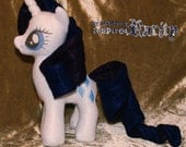 MLPFiM inspired Fabulous "Rarity" Felt Plush: No Wires, Sewn on Eyes and Cutie Mark on both sides ( Currently made-to-order )