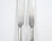 Vintage Silver Plated Butter Spread Knives (Set of 2) - Masculine, Rustic, Patina