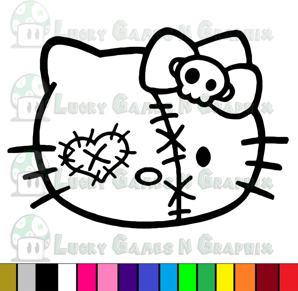 gangsta hello kitty coloring pages - photo #11