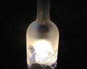 Stunning Upcycled Grey Goose Vodka Bottle Hanging Lamp,  Recycled Liquor Bottle Light