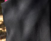 SALE - WOOLSECTION50 -Black Wool Crepe Fabric