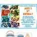 Skylanders Inspired Birthday Custom Invitations w/address labels and envelope seal
