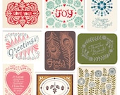 variety pack of five letterpress greeting cards
