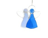 Blue Angel Stained Glass Suncatcher