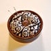 Pincushion - Regal Scrolls in a French Cheese Pot