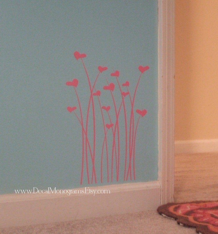 Heart Grass Vinyl Decal
