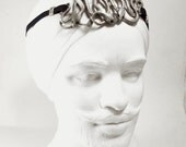 Lady Medusa Bronze Serpent Hair Band with Black Swarovski Crystals