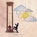 Still life photography, fine art photography, thermometer, Cloud,  Children decor, Fun art print, 8x8 (20x20cm)