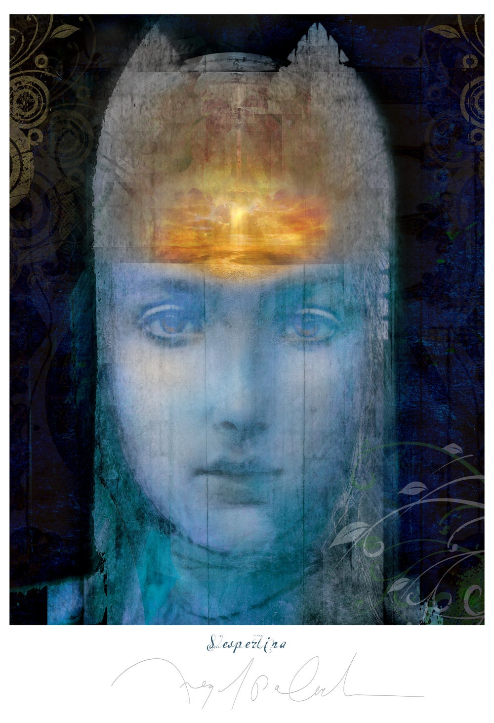 VESPERTINA Fine Art Print, Warrior Goddess, Empowered Woman, Spiritual