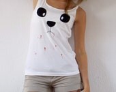 Bloody Zombie Panda Tank Top - Made to order