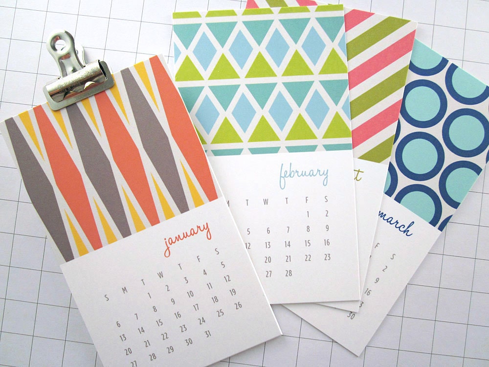 Modern Patterns - Series II - Mini 2013 Calendar
