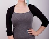 Plain colour 3/4 sleeve bolero shrug (colour choice)