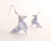 Blue flowers Liberty Origami earrings