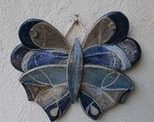 Blue butterfly ,hanging on the wall sculpture