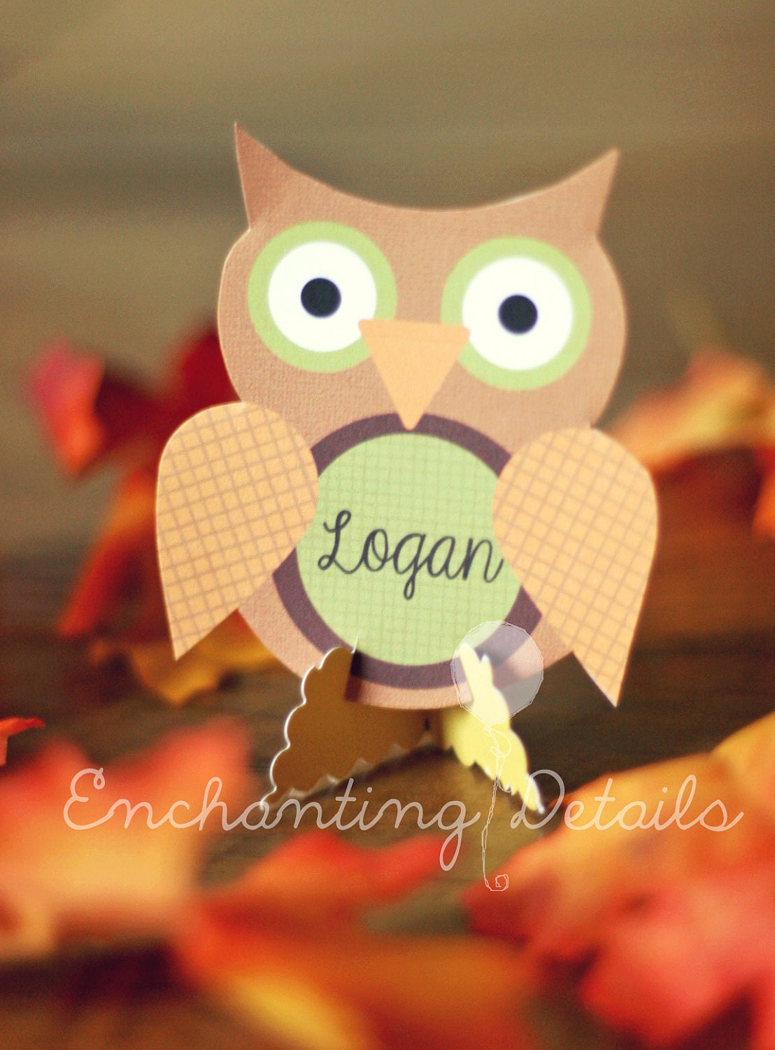EDITABLE Printable Owl Place Cards "Look Whooo's Coming to Thanksgiving" Il_170x135