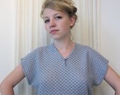 SALE Classic one button light grey sweater with batwing short sleeve