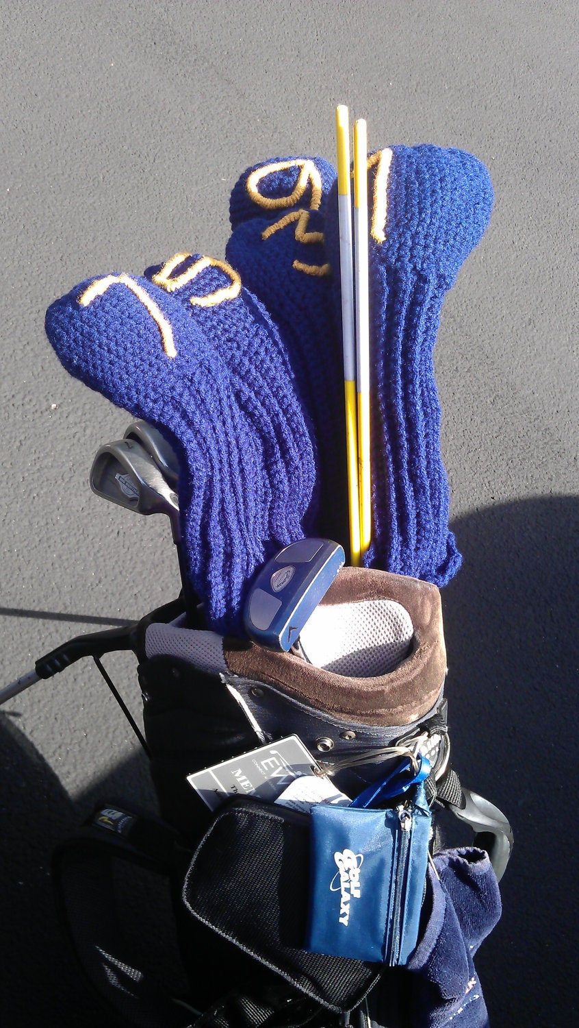 Crocheted Driver Golf Club Cover with 3D Numbering-Covers Sold Separately