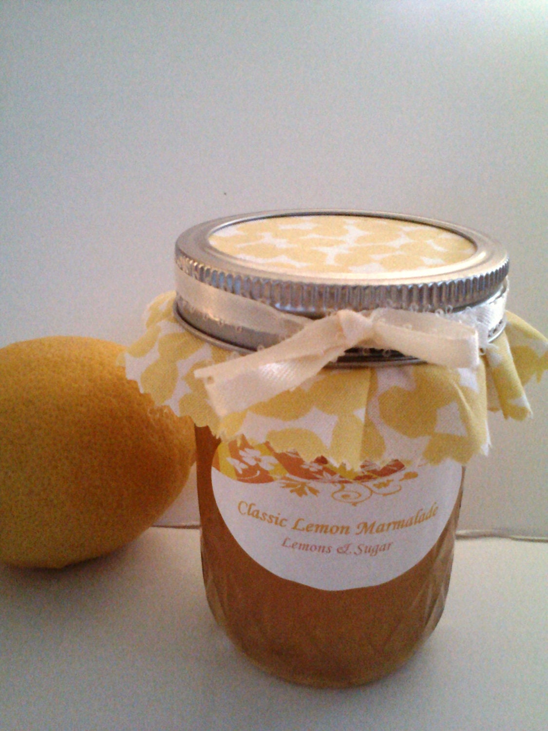 Classic Lemon Marmalade/ 8 oz/ Summertime Breakfast / Treasury Item