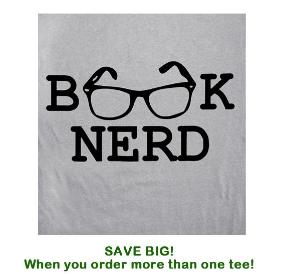 Book Nerd T Shirt Funny T Shirt Retro Read College Geek Nerd Writing Tee Shirt