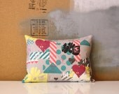 64 Hours pillow no.4 - 12 x 16 NYC Pillow Cover and Insert - Pink Blue - Gifts for Her