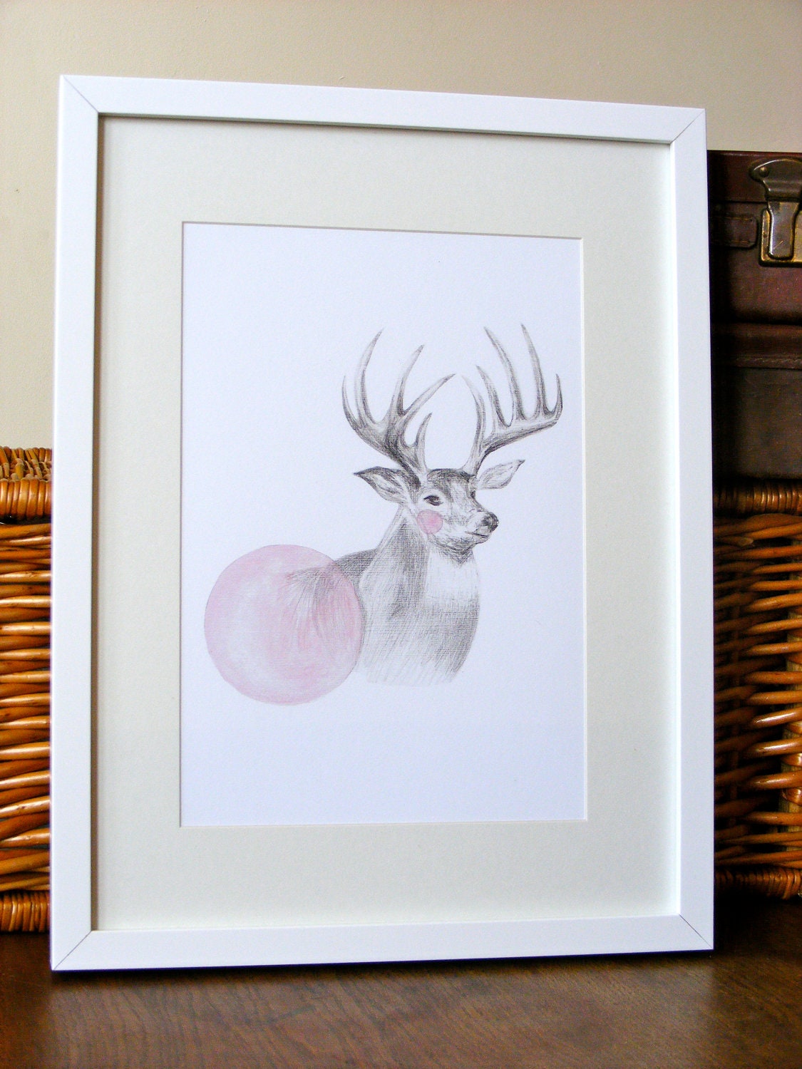 Rosy Stag Giclée Print