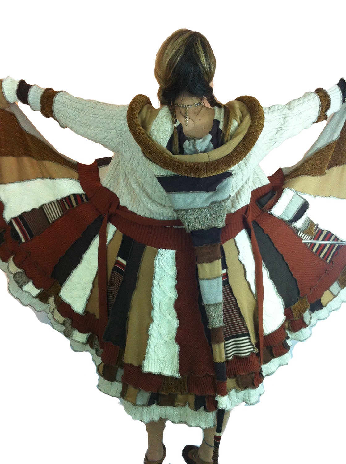 How to TUTORIAL PATTERN  fall sweater coat Pixie Coat by Hope Floats Upcycled