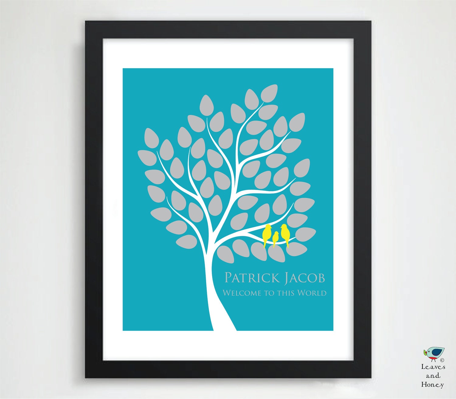 Custom Baby Shower Guest Book Alternative  // Nursery Wall Decor // Personalized Art Poster // 50 Guest // 11x14  // New Born Baby Gift