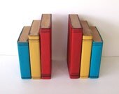 Bookends handmade painted wood bookends home decor office housewares books