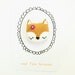 Kawaii Felt Fox Brooch