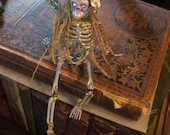 Dead flower fairy fantasy handmade miniature  mixed media skeleton OOAK