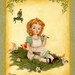 Art Print, Children's Art, Girl, Nursery Art, Decor, Nursery Rhyme, Cute, Poster, Kids Art, Girls Room Art - Little Miss Muffet Print 8x10