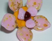 Beau Hawn Handmade Lampwork Boro Borosilicate Pyrex Bead GLASSADDiCT  Abstract Hand Sculpted FLOWER PENDANT