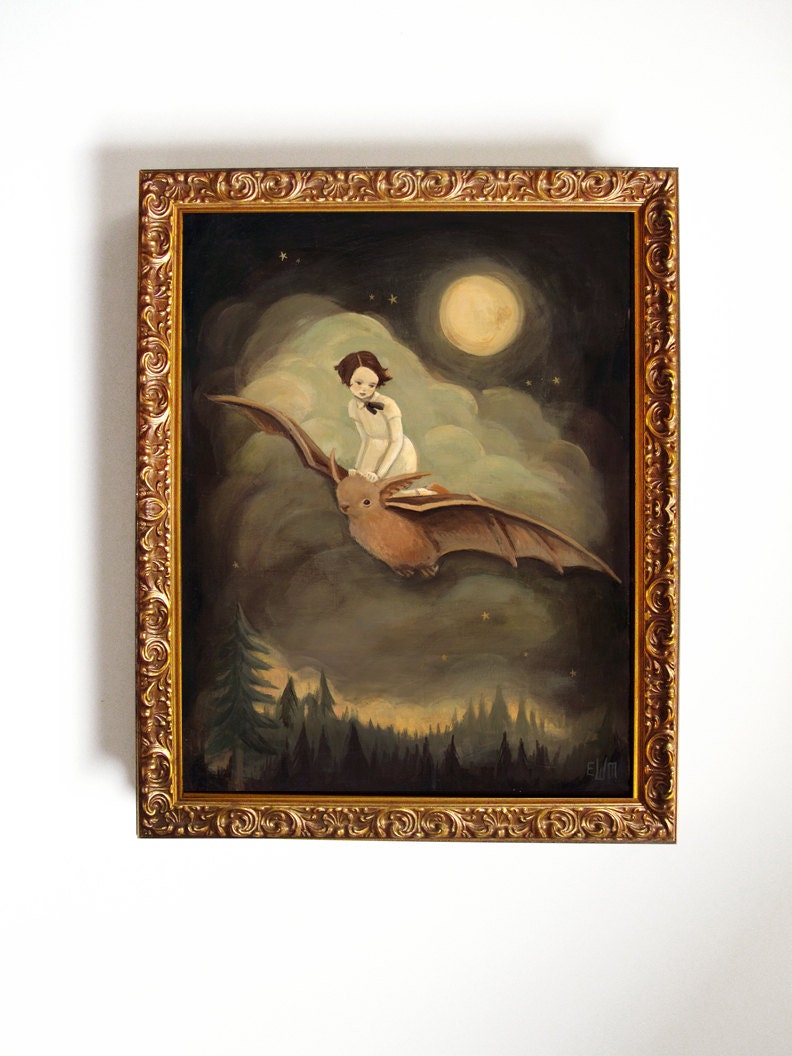 Original Painting : Flying By Night