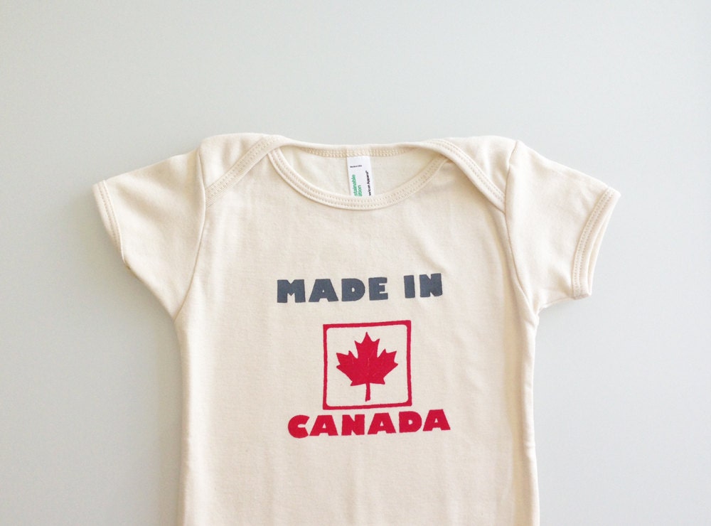 Screen printed baby onesie - Made in Canada (18-24 mo)