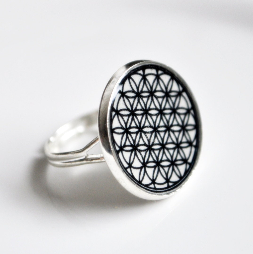 Flower of Life Resin Ring