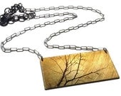 Brass Tree Branches on Sterling Chain