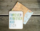 Forever and Ever and Ever Handmade Greeting Card -- Weddings, Anniversary, Engagement, I Love You