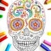 Sugar Skull Coloring Pages - 21 Printable PDF Blank Sugar Skull Designs to Print and Color