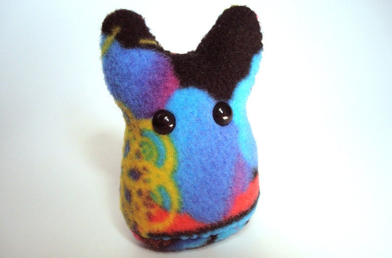 Weird Plush Monster -- Funky Something -- Colorful Small Stuffed Animal