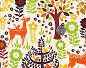 Fat quarter - Woodstock Cream Forest - Timeless Treasures  cotton quilt fabric