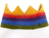 Felted Wool Crown Rainbow Birthday crown dress up