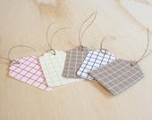 5-Pack Graph Paper gift tags