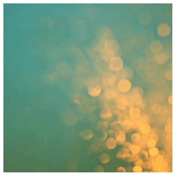Nature Photography  - Abstract -  Fine Art Photograph - Rainstorm - Light - Blue - Bokeh - Michigan - Alicia Bock