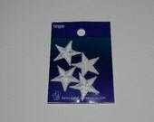 Stars and Dice Applique New in Package - Black and White - 6 total appliques