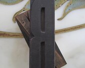 Antique Letterpress Wood Type Printers Block Letter R