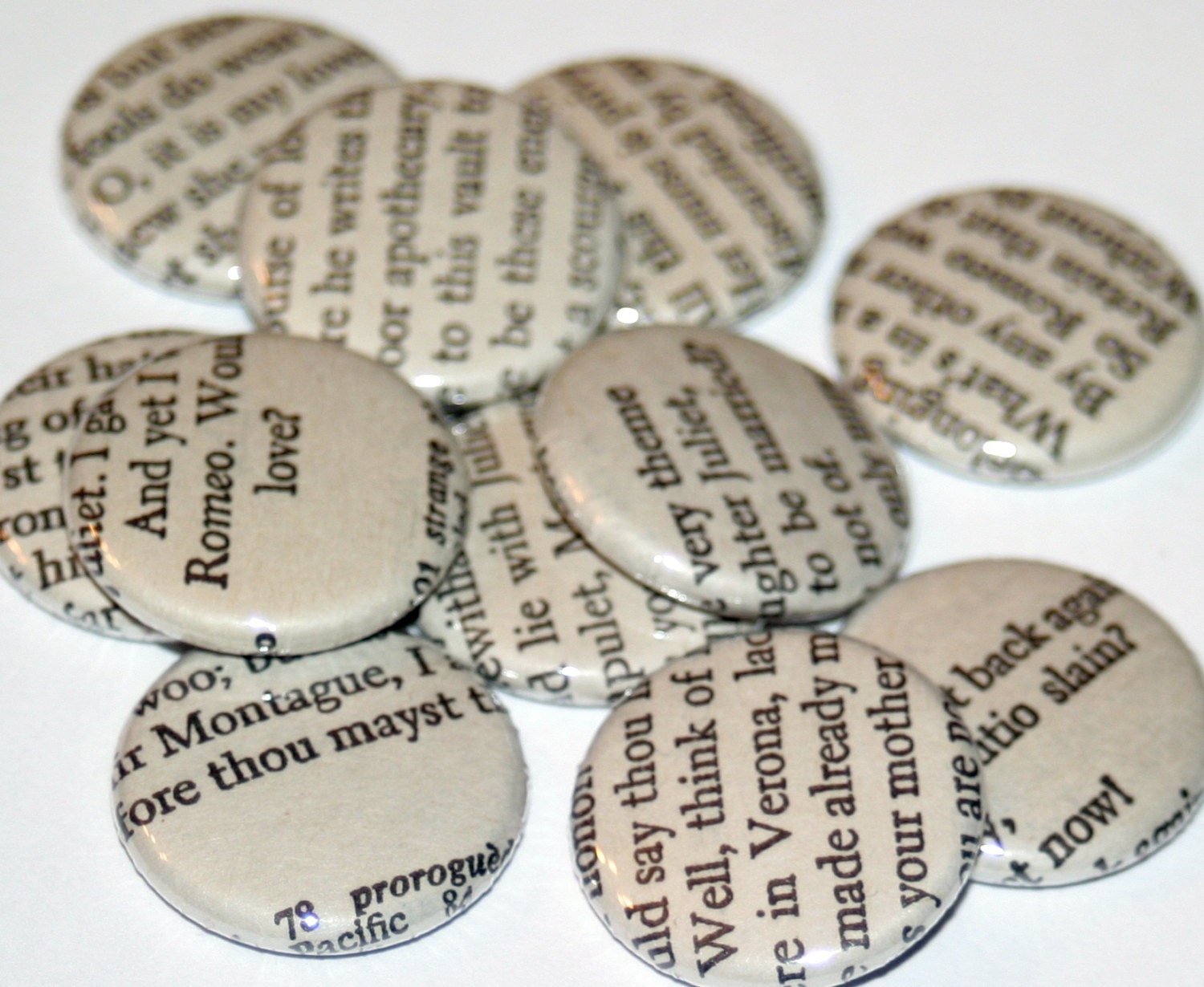 Shakespeare Literary Magnet Set - Romeo and Juliet - Set of 6