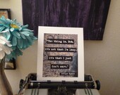 Office Space Don't Care Movie Quote Print