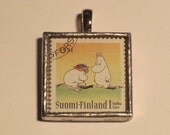 Postage Stamp Pendant - Moomins
