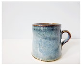 Blue mug rustic handmade pottery cup