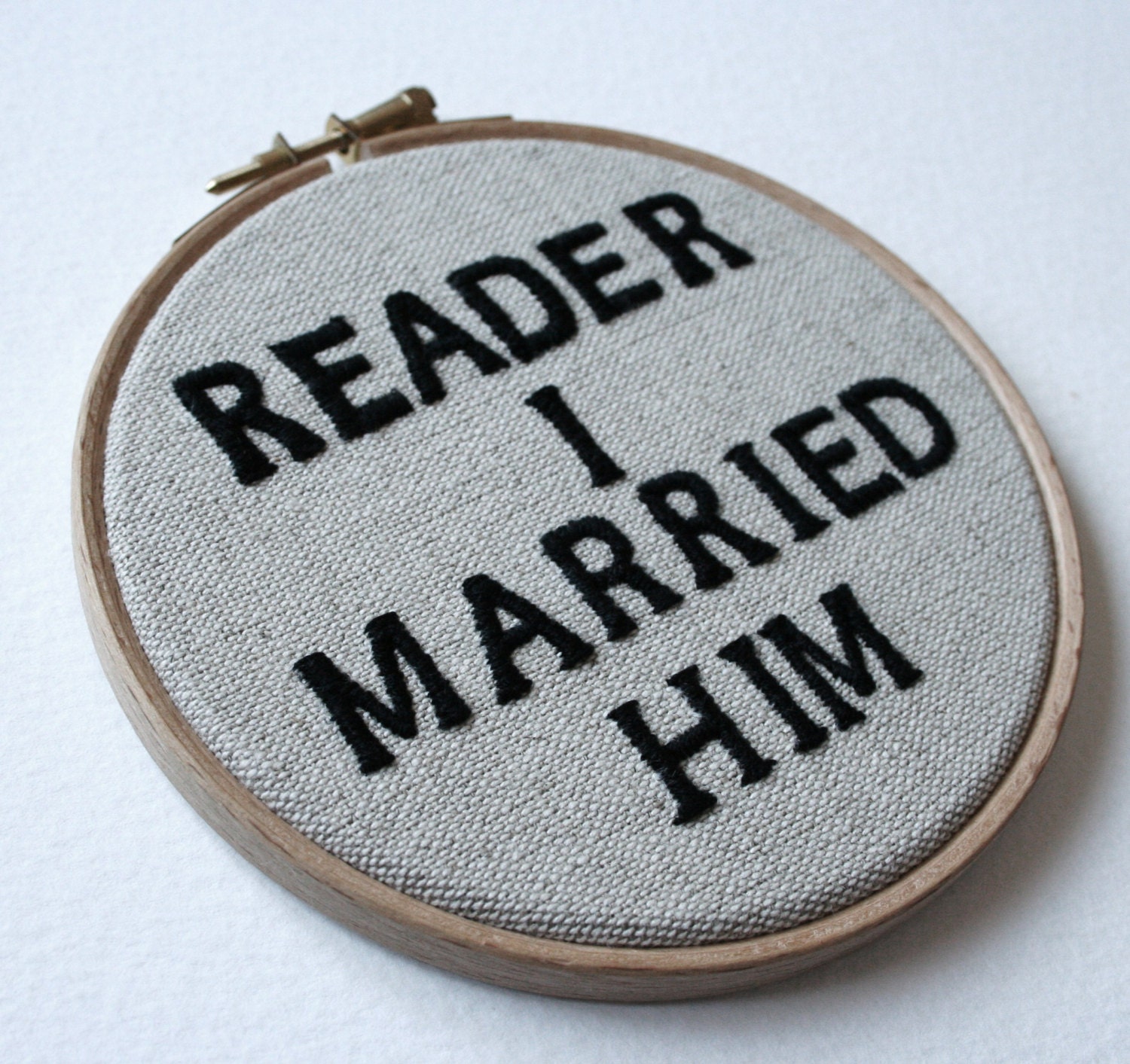 Hoop Art Jane Eyre Charlotte Bronte Quote Reader I Married Him